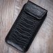 Closed Crocodile Leather Pocket Case for Samsung Series S with Clasp | Black SKU0010-9 photo 1