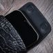 Закрытый чехол-карман из кожи крокодила Crocodille для Samsung Series S с застежкой | Черный SKU0010-9 фото 4