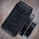 Closed Crocodile Leather Pocket Case for Samsung Series S with Clasp | Black SKU0010-9 photo 7