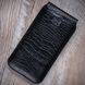 Closed Crocodile Leather Pocket Case for Samsung Series S with Clasp | Black SKU0010-9 photo 2