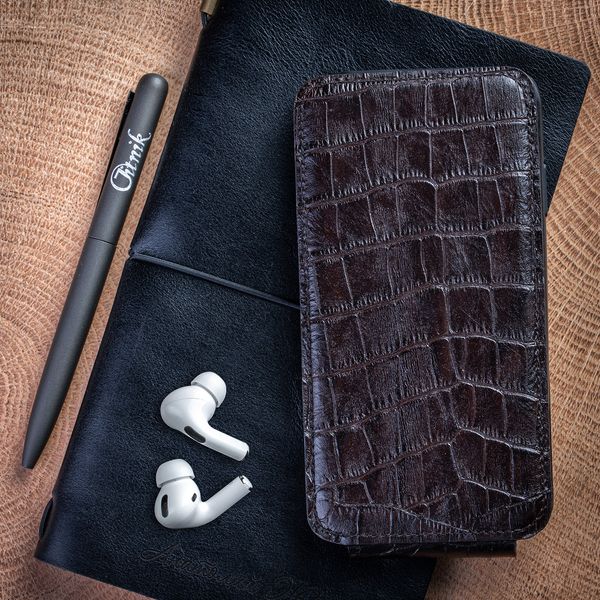 Liberty Crocodile Leather Flip Case for Samsung A Series | Brown SKU0030-5 photo