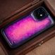 Чохол бампер зі натуральної шкіри Exclusive для Apple Iphone ручне фарбування | Фіолетовий SKU0020-15 фото 7