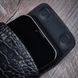 Closed Crocodile Leather Pocket Case for Apple iPhone with Clasp | Black SKU0010-9 photo 4
