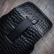 Closed Crocodile Leather Pocket Case for Apple iPhone with Clasp | Black SKU0010-9 photo 3