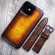 Hand-Painted Solid Leather Plastic Bumper Case for Samsung M Series | Gold SKU0021-1 photo 5